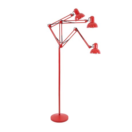 GLOBOSTAR® AUDREY  Vintage Επιδαπέδιο Φωτιστικό με Ντουί 1 x E27 AC 220-240V IP20 - Κόκκινο - Μ15 x Π15 x Υ190cm