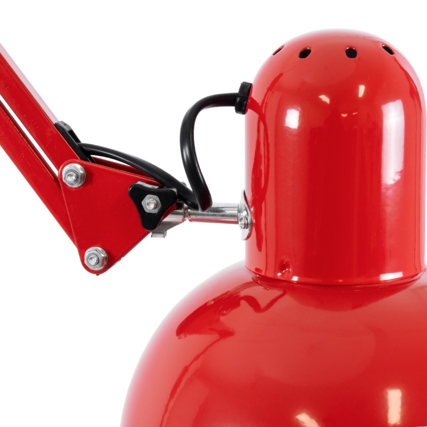 GLOBOSTAR® AUDREY  Vintage Επιδαπέδιο Φωτιστικό με Ντουί 1 x E27 AC 220-240V IP20 - Κόκκινο - Μ15 x Π15 x Υ190cm