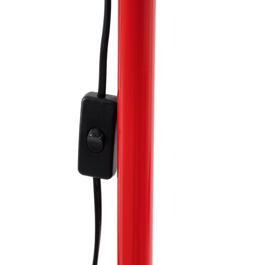 GLOBOSTAR® AUDREY  Vintage Επιδαπέδιο Φωτιστικό με Ντουί 1 x E27 AC 220-240V IP20 - Κόκκινο - Μ15 x Π15 x Υ190cm