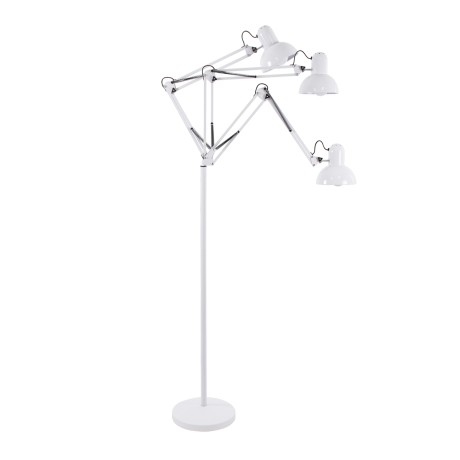 GLOBOSTAR® AUDREY  Vintage Επιδαπέδιο Φωτιστικό με Ντουί 1 x E27 AC 220-240V IP20 - Λευκό - Μ15 x Π15 x Υ190cm