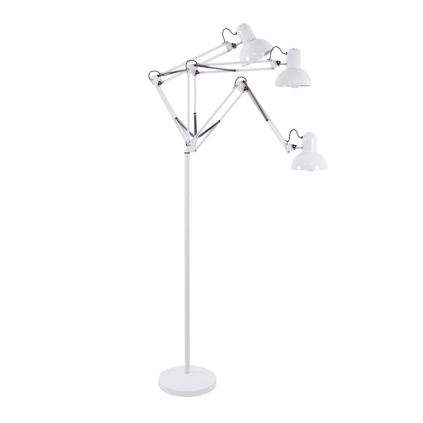 GLOBOSTAR® AUDREY  Vintage Επιδαπέδιο Φωτιστικό με Ντουί 1 x E27 AC 220-240V IP20 - Λευκό - Μ15 x Π15 x Υ190cm