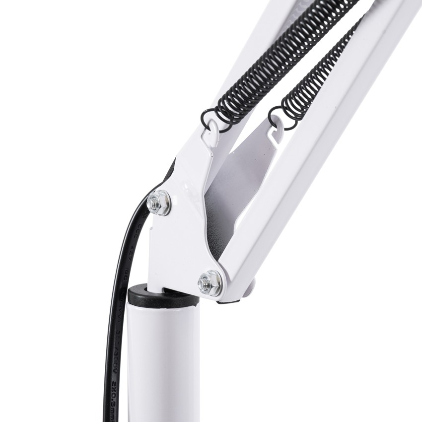 GLOBOSTAR® AUDREY  Vintage Επιδαπέδιο Φωτιστικό με Ντουί 1 x E27 AC 220-240V IP20 - Λευκό - Μ15 x Π15 x Υ190cm