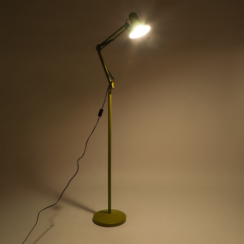 GLOBOSTAR® AUDREY  Μοντέρνο Επιδαπέδιο Φωτιστικό με Ντουί 1 x E27 AC 220-240V IP20 - Κίτρινο - Μ15 x Π15 x Υ190cm