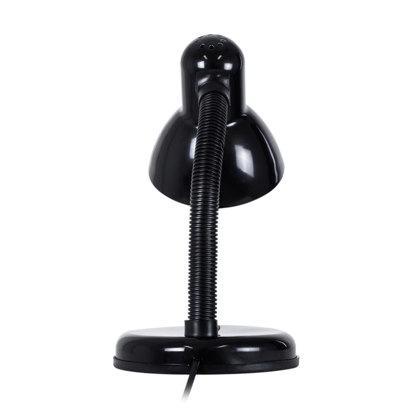 GLOBOSTAR® STUDENT  Μοντέρνο Επιτραπέζιο Φωτιστικό Πορτατίφ με Ντουί 1 x E27 AC 220-240V IP20 - Μαύρο - Μ12 x Π12 x Υ32cm