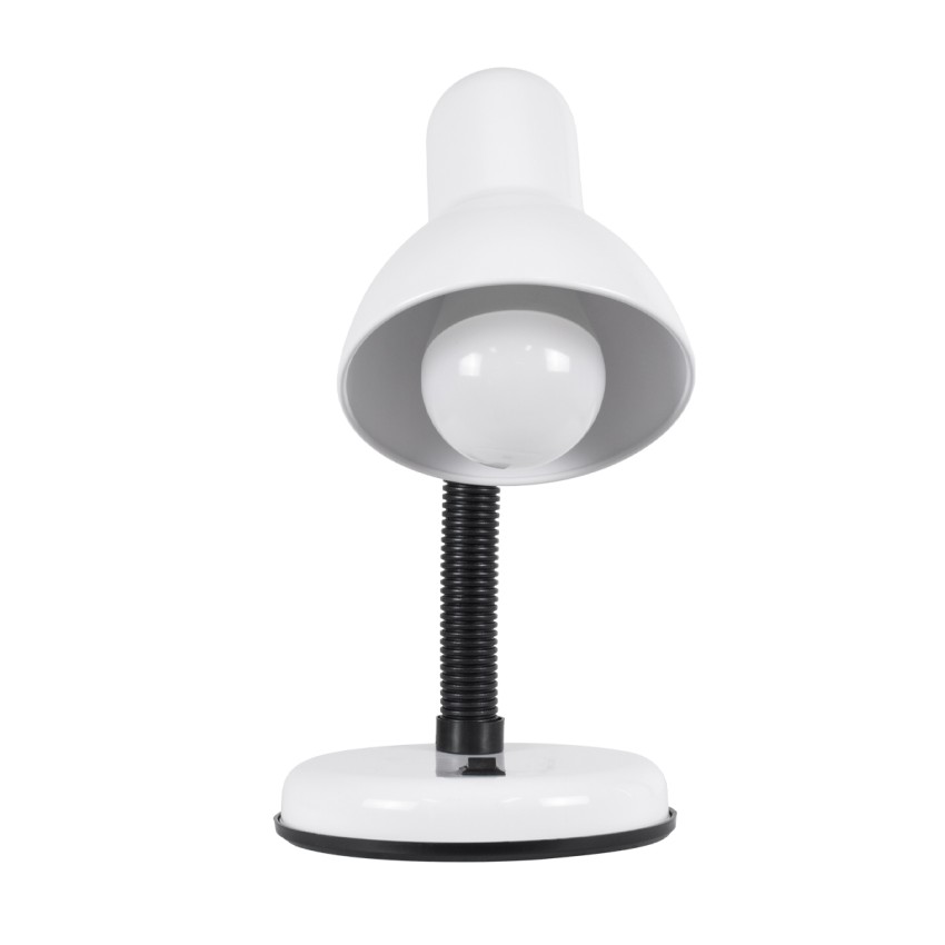 GLOBOSTAR® STUDENT  Μοντέρνο Επιτραπέζιο Φωτιστικό Πορτατίφ με Ντουί 1 x E27 AC 220-240V IP20 - Λευκό - Μ12 x Π12 x Υ32cm