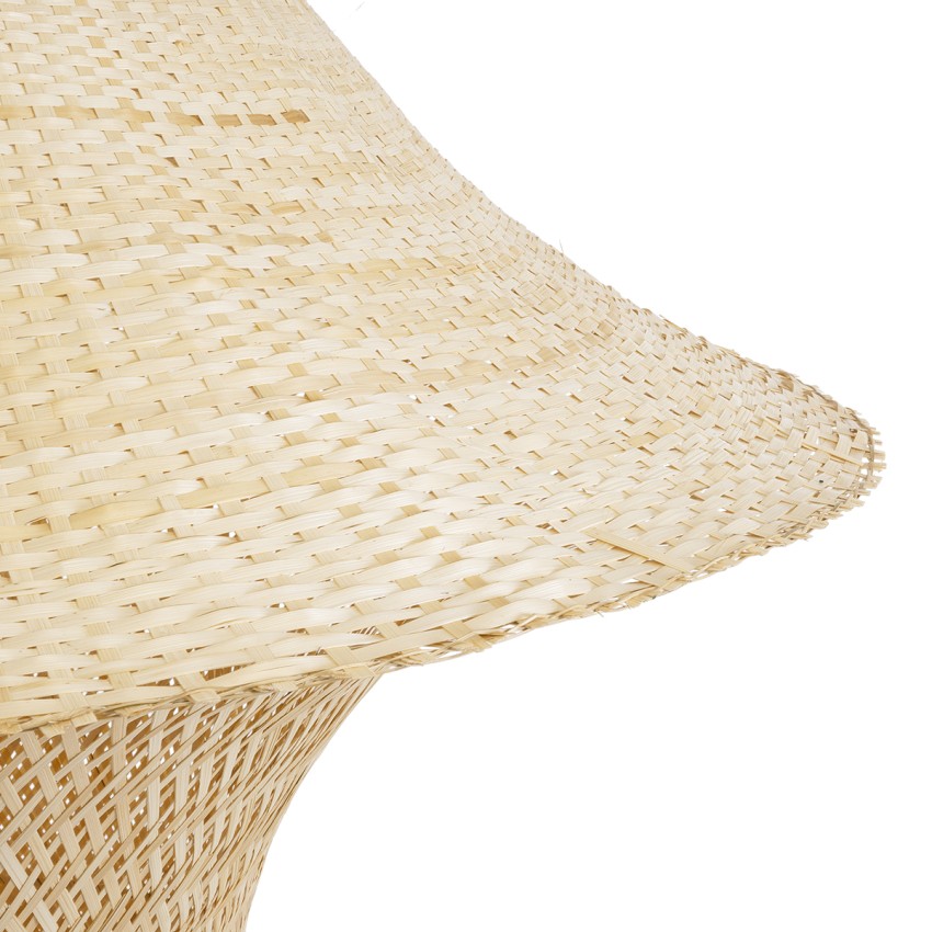 JUNIPER  Boho Κρεμαστό Φωτιστικό Καμπάνα Μονόφωτο 1 x E27 IP20 Μπεζ Ξύλο - Μ100 x Π100 x Υ90cm