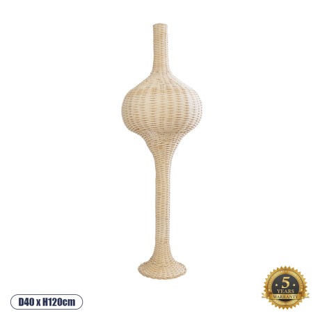 ALADDIN  Boho Επιδαπέδιο Φωτιστικό Μονόφωτο 1 x E27 IP20 Μπεζ Ξύλο - Μ40 x Π40 x Υ120cm