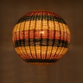 CABALLEROS  Boho Κρεμαστό Φωτιστικό Μπάλα Μονόφωτο 1 x E27 IP20 Πολύχρωμο Ξύλο - Μ70 x Π70 x Υ70cm