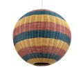 CABALLEROS  Boho Κρεμαστό Φωτιστικό Μπάλα Μονόφωτο 1 x E27 IP20 Πολύχρωμο Ξύλο - Μ70 x Π70 x Υ70cm