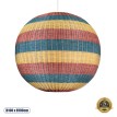 CABALLEROS  Boho Κρεμαστό Φωτιστικό Μπάλα Μονόφωτο 1 x E27 IP20 Πολύχρωμο Ξύλο - Μ100 x Π100 x Υ100cm