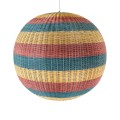 CABALLEROS  Boho Κρεμαστό Φωτιστικό Μπάλα Μονόφωτο 1 x E27 IP20 Πολύχρωμο Ξύλο - Μ100 x Π100 x Υ100cm
