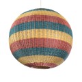CABALLEROS  Boho Κρεμαστό Φωτιστικό Μπάλα Μονόφωτο 1 x E27 IP20 Πολύχρωμο Ξύλο - Μ100 x Π100 x Υ100cm