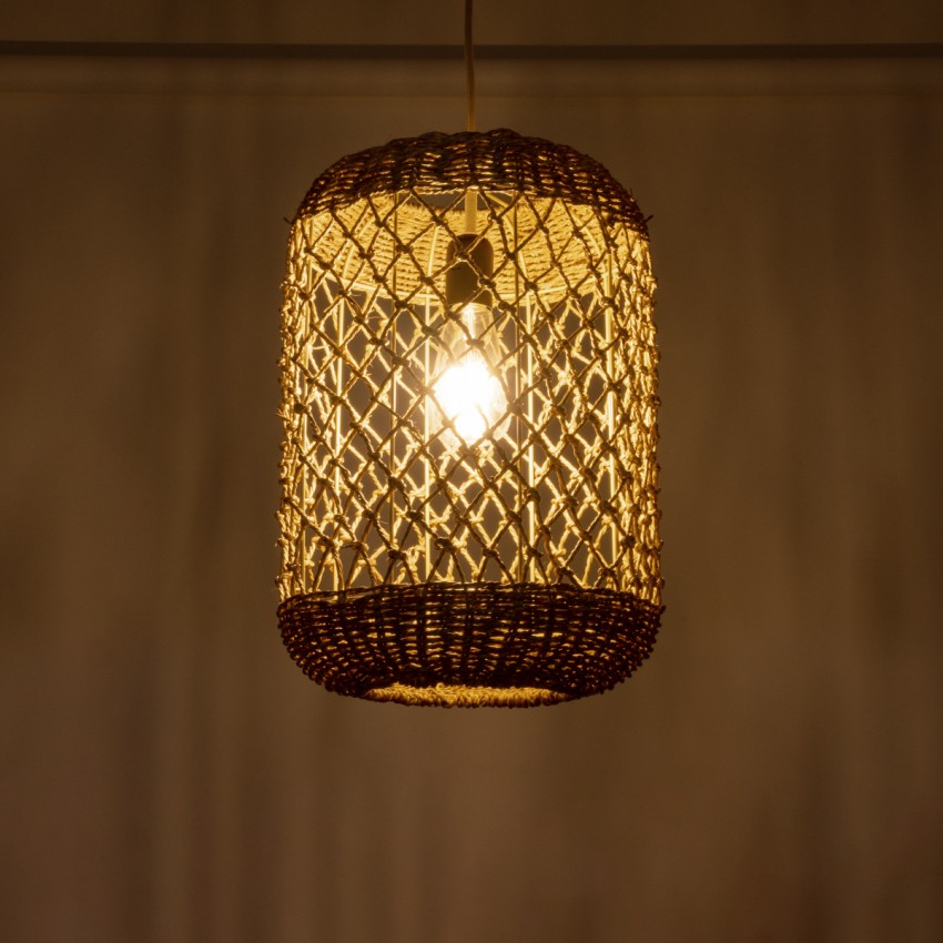 ECUADOR Boho Κρεμαστό Φωτιστικό Πλέγμα Μονόφωτο 1 x E27 IP20 Μπεζ Rattan - Μ28 x Π28 x Υ40cm ECUADOR Boho Κρεμαστό Φωτιστικό Πλέγμα Μονόφωτο 1 x E27 IP20 Μπεζ Rattan - Μ28 x Π28 x Υ40cm