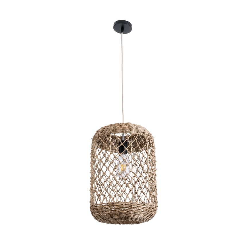 ECUADOR Boho Κρεμαστό Φωτιστικό Πλέγμα Μονόφωτο 1 x E27 IP20 Μπεζ Rattan - Μ28 x Π28 x Υ40cm ECUADOR Boho Κρεμαστό Φωτιστικό Πλέγμα Μονόφωτο 1 x E27 IP20 Μπεζ Rattan - Μ28 x Π28 x Υ40cm