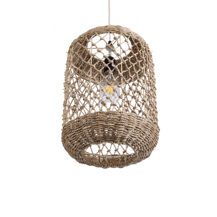 ECUADOR Boho Κρεμαστό Φωτιστικό Πλέγμα Μονόφωτο 1 x E27 IP20 Μπεζ Rattan - Μ28 x Π28 x Υ40cm ECUADOR Boho Κρεμαστό Φωτιστικό Πλέγμα Μονόφωτο 1 x E27 IP20 Μπεζ Rattan - Μ28 x Π28 x Υ40cm