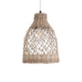 ECUADOR  Boho Κρεμαστό Φωτιστικό Πλέγμα Μονόφωτο 1 x E27 IP20 Μπεζ Rattan - Μ25 x Π25 x Υ35cm