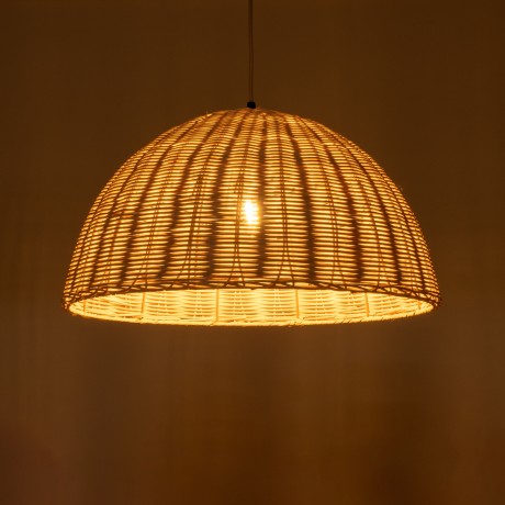 GLOBOSTAR® MONTANA  Boho Κρεμαστό Φωτιστικό Οροφής με Ντουί 1 x E27 AC 220-240V IP20 - Μπεζ - Μ50 x Π50 x Υ25cm