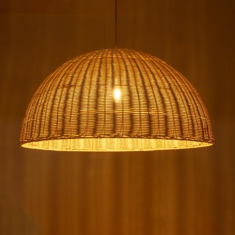 GLOBOSTAR® MONTANA  Boho Κρεμαστό Φωτιστικό Οροφής με Ντουί 1 x E27 AC 220-240V IP20 - Μπεζ - Μ80 x Π80 x Υ40cm