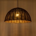 MONTANA  Boho Κρεμαστό Φωτιστικό Καμπάνα Μονόφωτο 1 x E27 IP20 Καφέ Ξύλο - Μ50 x Π50 x Υ25cm