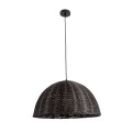 MONTANA  Boho Κρεμαστό Φωτιστικό Καμπάνα Μονόφωτο 1 x E27 IP20 Καφέ Ξύλο - Μ50 x Π50 x Υ25cm