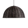 MONTANA  Boho Κρεμαστό Φωτιστικό Καμπάνα Μονόφωτο 1 x E27 IP20 Καφέ Ξύλο - Μ50 x Π50 x Υ25cm