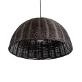 MONTANA  Boho Κρεμαστό Φωτιστικό Καμπάνα Μονόφωτο 1 x E27 IP20 Καφέ Ξύλο - Μ50 x Π50 x Υ25cm