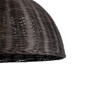 MONTANA  Boho Κρεμαστό Φωτιστικό Καμπάνα Μονόφωτο 1 x E27 IP20 Καφέ Ξύλο - Μ50 x Π50 x Υ25cm