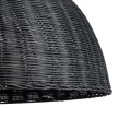 MONTANA  Boho Κρεμαστό Φωτιστικό Καμπάνα Μονόφωτο 1 x E27 IP20 Μαύρο Ξύλο - Μ80 x Π80 x Υ40cm