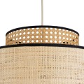 GLOBOSTAR® BRAVADO  Boho Κρεμαστό Φωτιστικό Οροφής με Ντουί 1 x E27 AC 220-240V IP20 - Μπεζ- Μ40 x Π40 x Υ35cm