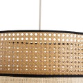 BRAVADO  Boho Κρεμαστό Φωτιστικό Πλέγμα Μονόφωτο 1 x E27 IP20 Καφέ & Μπεζ Ξύλο - Μ70 x Π70 x Υ58cm