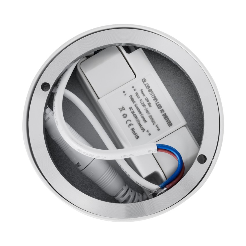 DETRONIC  Επιφανειακό Κινούμενο Spot Downlight LED 10W 1350lm 24° AC 220-240V IP20 Φ9cm x Υ16cm - Στρόγγυλο - Λευκό - Ψυχρό Λευκό 6000K - Bridgelux COB - TÜV Certified Driver