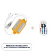 RGB Controller με Ασύρματο Χειριστήριο IR - Μεταλλάκτης Τροφοδοσίας AC/DC 230V IP68 Wide Ταινίας Διπλής Σειράς LED RGB 4 Pin Max 1500W - Έως 100 Μέτρα