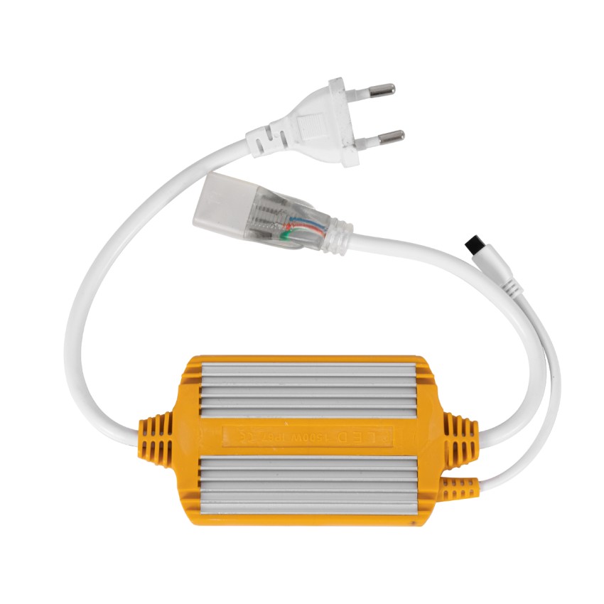 RGB Controller με Ασύρματο Χειριστήριο IR - Μεταλλάκτης Τροφοδοσίας AC/DC 230V IP68 Wide Ταινίας Διπλής Σειράς LED RGB 4 Pin Max 1500W - Έως 100 Μέτρα