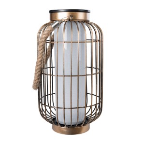 Αυτόνομο Ηλιακό Κρεμαστό/Επιτραπέζιο Φωτιστικό Φαναράκι LED SMD 1W 100lm με Ενσωματωμένη Μπαταρία 600mAh - Φωτοβολταϊκό Πάνελ με Αισθητήρα Ημέρας-Νύχτας Χάλκινο Αδιάβροχο IP44 Θερμό Λευκό 2700K