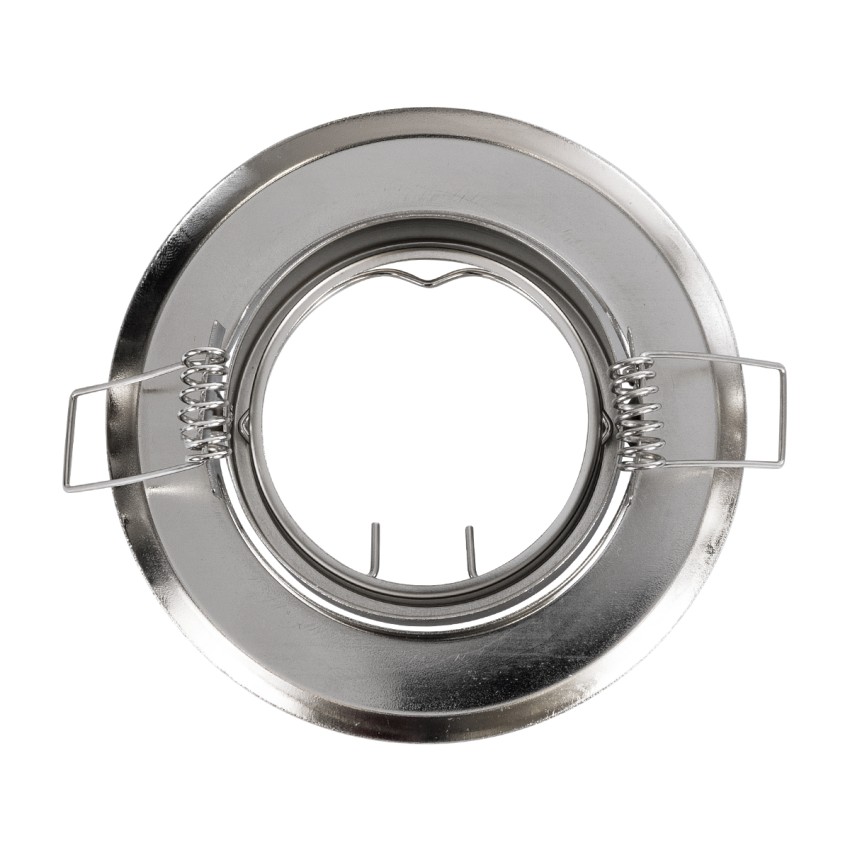 GLOBOSTAR® RAFY  Χωνευτή Κινούμενη Βάση για Σποτ MR16 με Ντουί GU10/GU5.3 IP20 - Νίκελ Βούρτσας - Μ9.2 x Π9.2 x Υ3.1cm / Q7cm