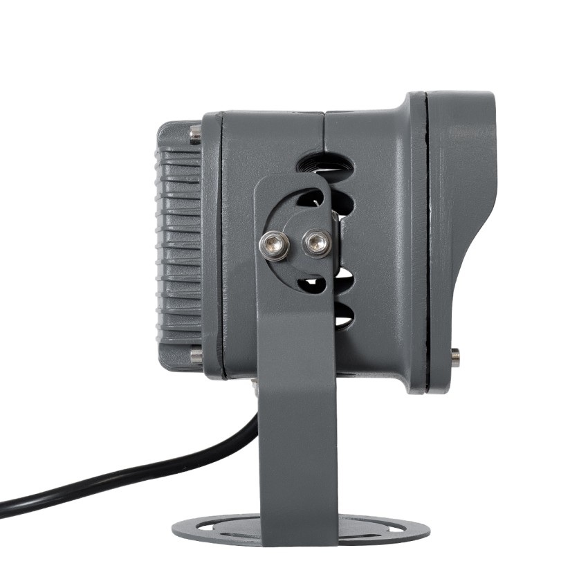 GLOBOSTAR® FLOODXENA  Προβολέας Σποτ Wall Washer LED 12W 1260lm 10° AC 220-240V Αδιάβροχο IP65 Ultra Θερμό Λευκό 2200K - Bridgelux SMD Chip - Γκρι Ανθρακί Ματ - Μ13.5 x Π11 x Υ15cm