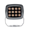 GLOBOSTAR® FLOODXENA  Προβολέας Σποτ Wall Washer LED 12W 1260lm 10° AC 220-240V Αδιάβροχο IP65 Ultra Θερμό Λευκό 2200K - Bridgelux SMD Chip - Γκρι Ανθρακί Ματ - Μ13.5 x Π11 x Υ15cm