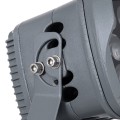 GLOBOSTAR® FLOODXENA  Προβολέας Σποτ Wall Washer LED 12W 1260lm 10° AC 220-240V Αδιάβροχο IP65 Ultra Θερμό Λευκό 2200K - Bridgelux SMD Chip - Γκρι Ανθρακί Ματ - Μ13.5 x Π11 x Υ15cm
