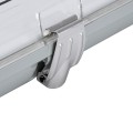 150cm Tri-Proof Πλαστικό PC Σκαφάκι με Μεταλλικά Clips για 2 x Λάμπες T8 Τύπου Φθορίου LED Τροφοδοσίας Ενός Άκρου Αδιάβροχο IP65