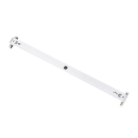 TUBATO  Μεταλλικό Σκαφάκι για 2 x Λάμπες 60CM T8 G13 LED AC 220-240V IP20 Μ60 x Π7.2 x Υ4cm