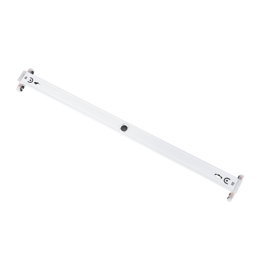TUBATO  Μεταλλικό Σκαφάκι για 2 x Λάμπες 60CM T8 G13 LED AC 220-240V IP20 Μ60 x Π7.2 x Υ4cm