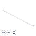 TUBATO  Μεταλλικό Σκαφάκι για 2 x Λάμπες 120CM T8 G13 LED AC 220-240V IP20 Μ120 x Π7.2 x Υ4cm