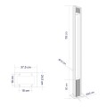 MERIDA  Urban Light Φωτιστικό Πάρκου - Πλατείας - Κήπου Ύψους 2 μέτρων LED 40W 5440lm 60° AC100-240VAC IP67 IK09 - Μ32 x Π13 x Υ200cm - Anthracite Grey - Φυσικό Λευκό 4000K - LUMILEDS - MEAN WELL DRIVER