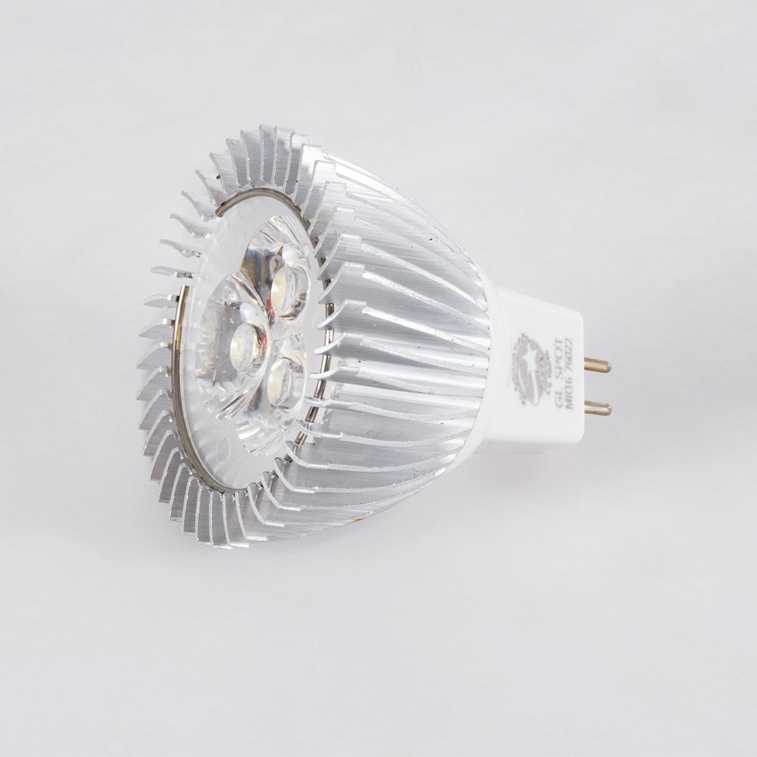 GLOBOSTAR® TRIBOO  Σποτ GU5.3 MR16 LED 3W 300lm 30° DC 12V IP20 Ψυχρό Λευκό 6000K - Μ5 x Π5 x Υ5.2cm