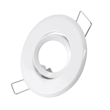 DELTA  Χωνευτό Κινούμενο Στρόγγυλο Σποτ Οροφής για Λάμπα MR11 με Βάση GU5.3 ή GU10 - IP20 - Μεταλλικό - Φ70 x Υ21mm - Λευκό