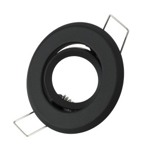 DELTA  Χωνευτό Κινούμενο Στρόγγυλο Σποτ Οροφής για Λάμπα MR11 με Βάση GU5.3 ή GU10 - IP20 - Μεταλλικό - Φ70 x Υ21mm - Μαύρο
