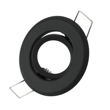 DELTA  Χωνευτό Κινούμενο Στρόγγυλο Σποτ Οροφής για Λάμπα MR11 με Βάση GU5.3 ή GU10 - IP20 - Μεταλλικό - Φ70 x Υ21mm - Μαύρο