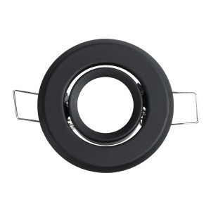 DELTA  Χωνευτό Κινούμενο Στρόγγυλο Σποτ Οροφής για Λάμπα MR11 με Βάση GU5.3 ή GU10 - IP20 - Μεταλλικό - Φ70 x Υ21mm - Μαύρο