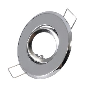 DELTA  Χωνευτό Κινούμενο Στρόγγυλο Σποτ Οροφής για Λάμπα MR11 με Βάση GU5.3 ή GU10 - IP20 - Μεταλλικό - Φ70 x Υ21mm - Χρώμιο Νίκελ