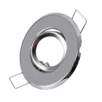 DELTA  Χωνευτό Κινούμενο Στρόγγυλο Σποτ Οροφής για Λάμπα MR11 με Βάση GU5.3 ή GU10 - IP20 - Μεταλλικό - Φ70 x Υ21mm - Χρώμιο Νίκελ
